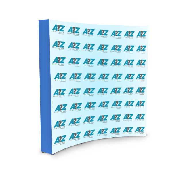 Step and Repeat fabric pop up curved displays
