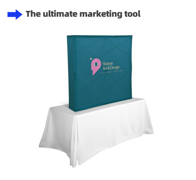 5ft table top fabric popup displays - Premium printing and custom designs for businesses and events.
