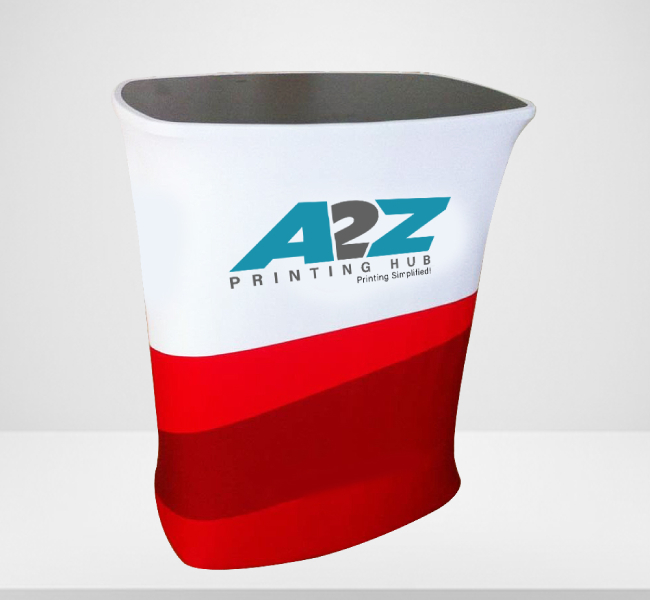 Square Fabric Pop-Up Booth - Easy-to-assemble trade show display