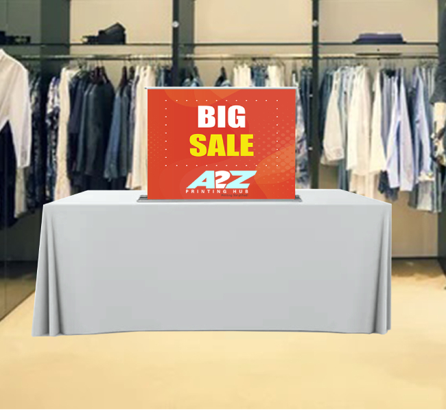 Silverstep tabletop retractable banner stand 48 - Premium printing and custom designs for businesses and events.
