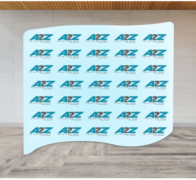 Step repeat ez tube backdrop s shape - Premium printing and custom designs for businesses and events.