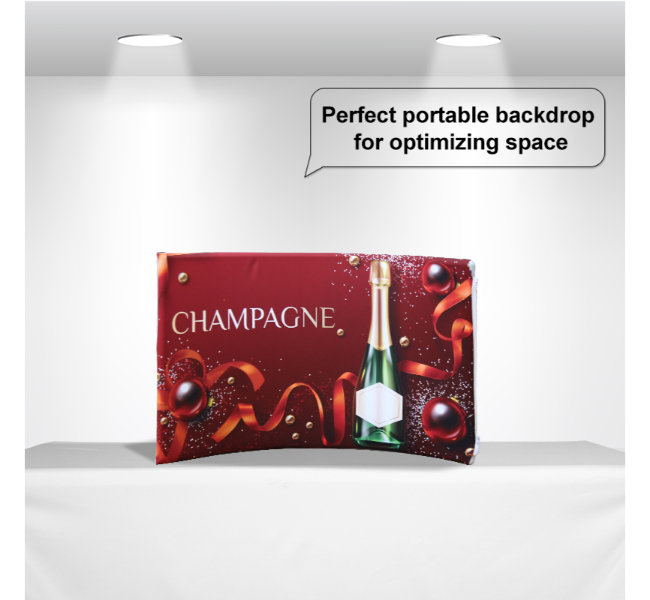 Tabletop tension fabric display - Premium printing and custom designs for businesses and events.